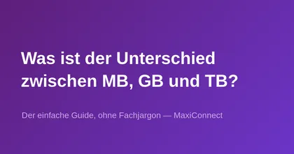 Was ist der Unterschied zwischen MB, GB und TB?