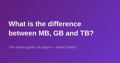 What is the difference between MB, GB and TB?