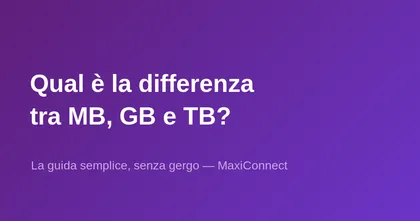 Qual è la differenza tra MB, GB e TB?