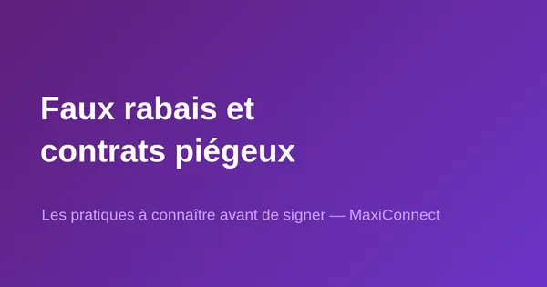 Faux rabais et contrats piégeux : les pratiques à connaître