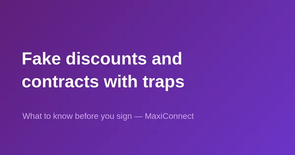 Fake discounts and trap contracts in Swiss telecom