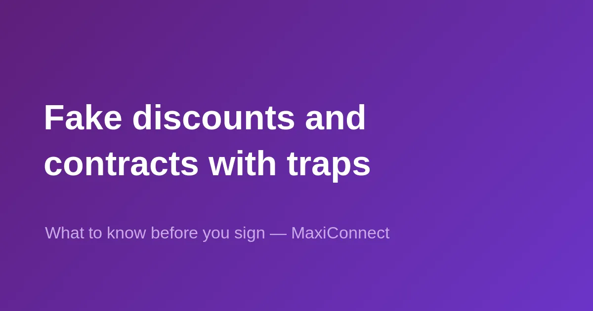 Fake discounts and trap contracts in Swiss telecom