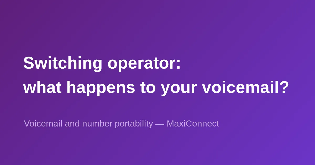 If you switch provider… do you lose your voicemail (combox)?