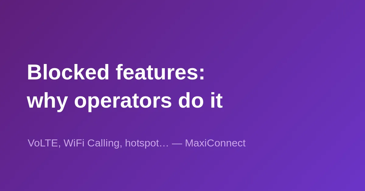 Why do some providers block certain features?