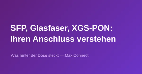SFP, Glasfaser und XGS-PON: Ihre Internetverbindung verstehen